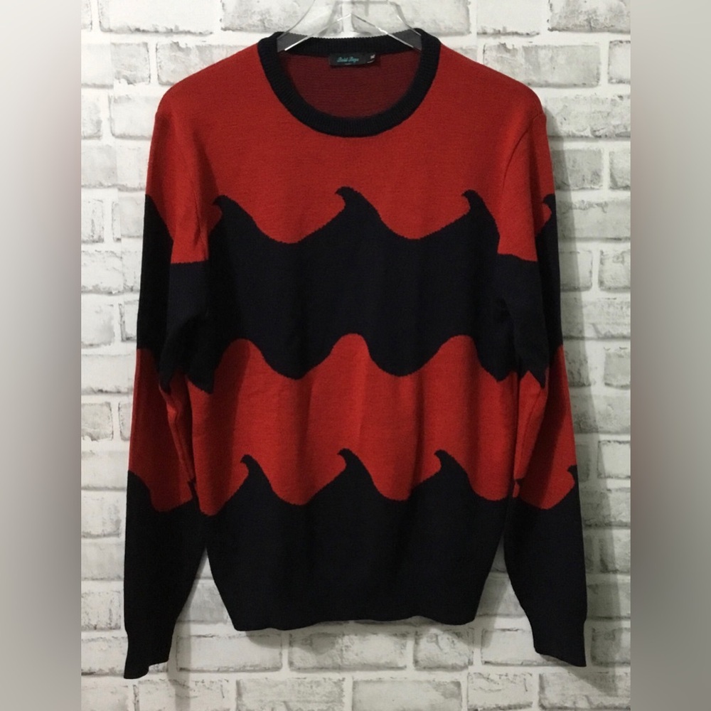 Bold Boys Mens Red And Black Crewneck Knit Sweater Size XL - M405